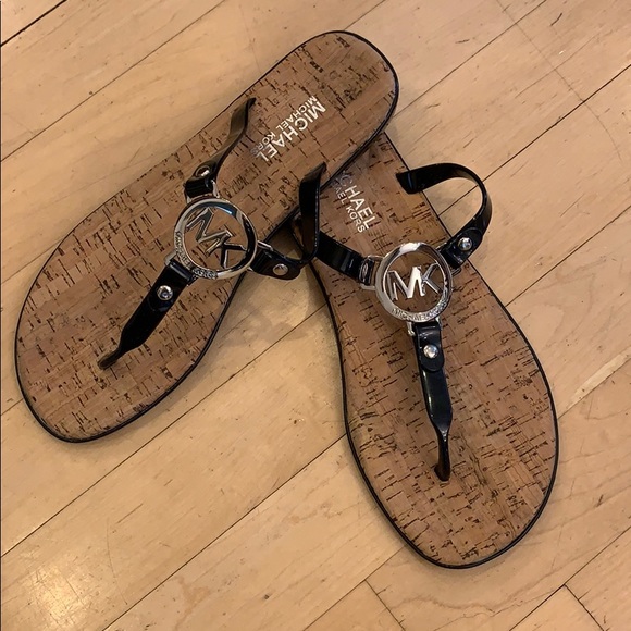michael kors jelly sandals black